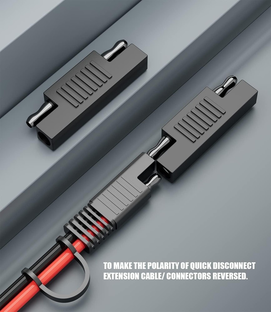 Versatile SAE Polarity Reverse Adapter Connectors for 12V/24V Systems - 5 Pack