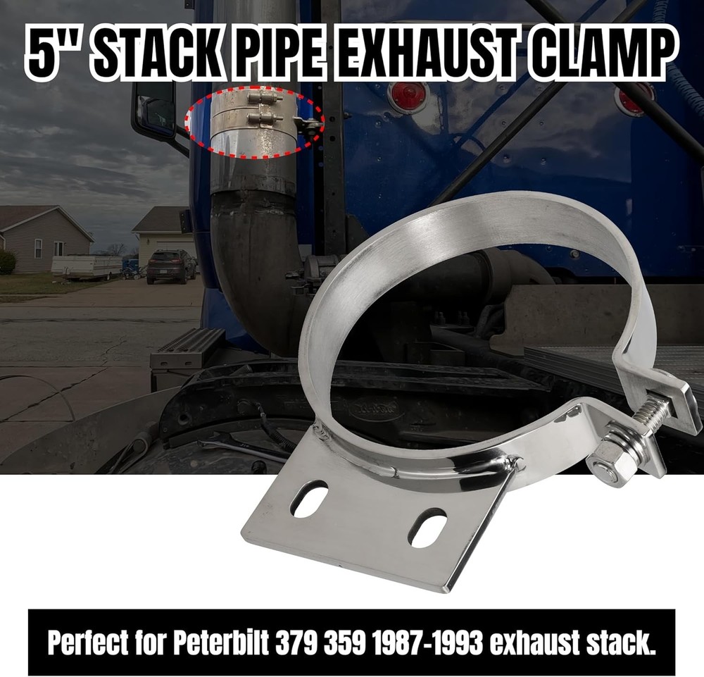 5" Exhaust Stack Mounting Bracket For Peterbilt 379 359 1987-1993 Replace 10294