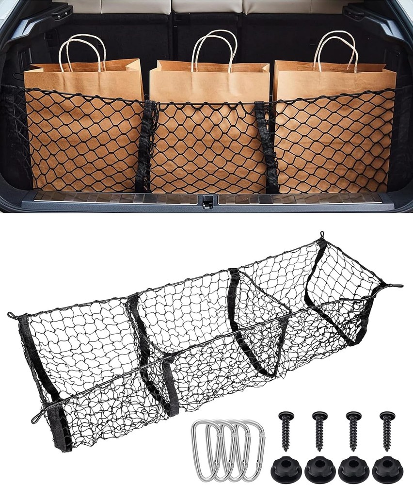 Trunk Cargo Net Organizer for Vehicles