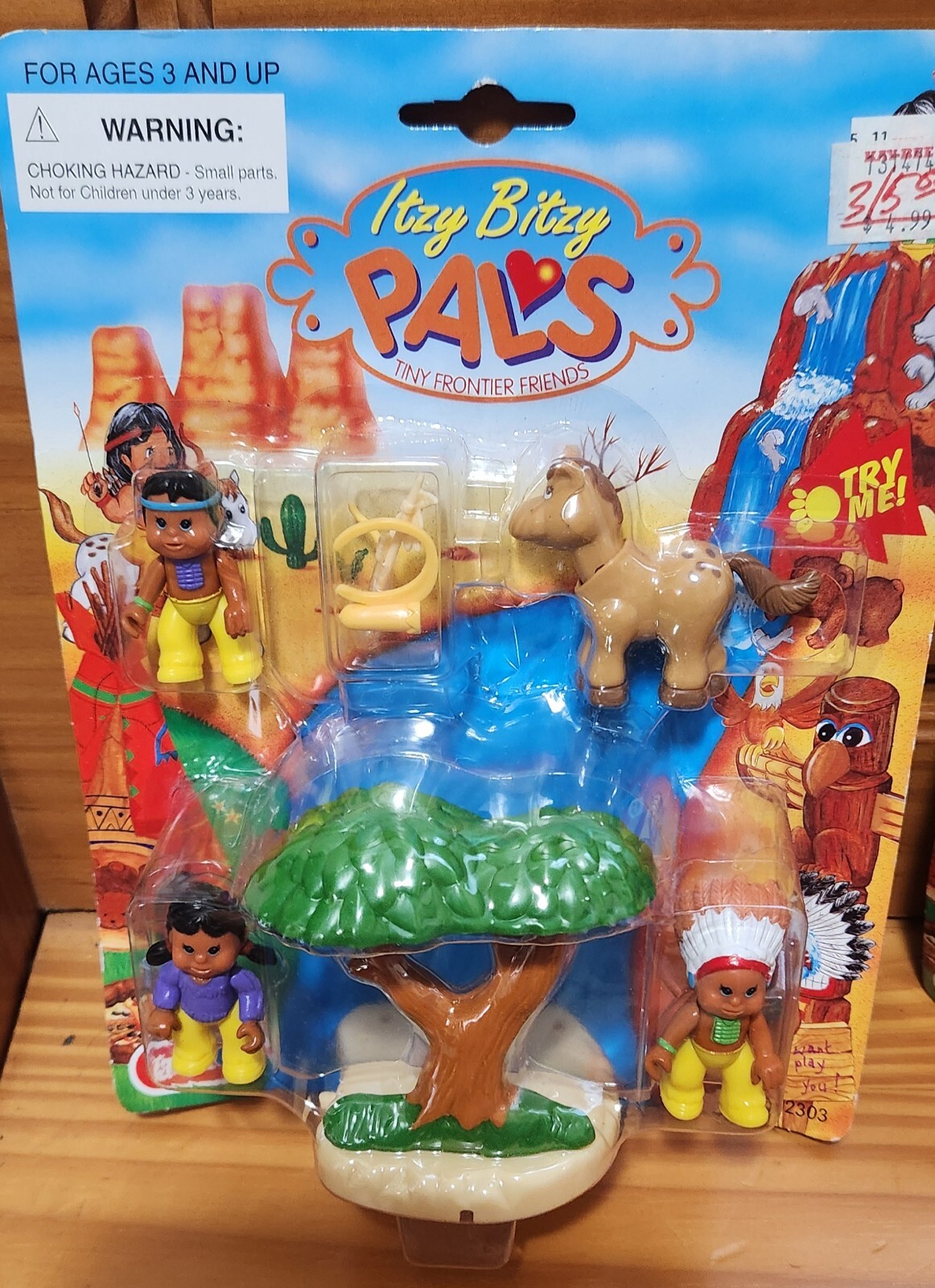 Itzy Bitzy Pals Tiny Frontier Friends 2 diff NEW SEALED packs VTG 1995 Talentoy.