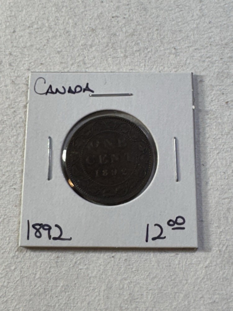 1892 Canada Large Cent Bronze Coin