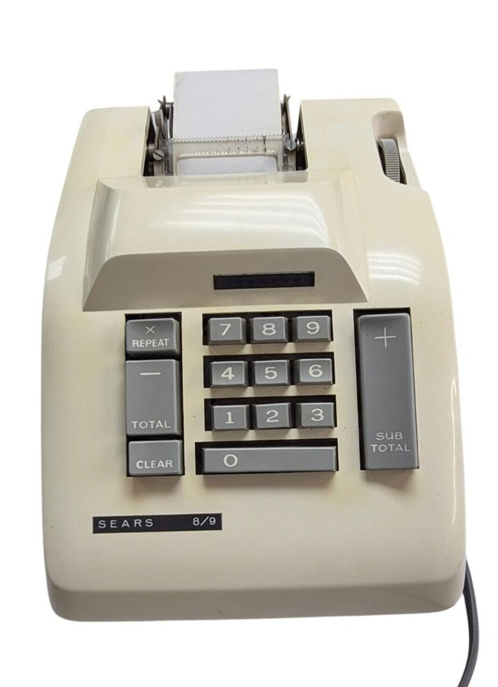 Vintage Sears 8/9 Model 603.58041 Adding Machine Printing Calculator WORKS