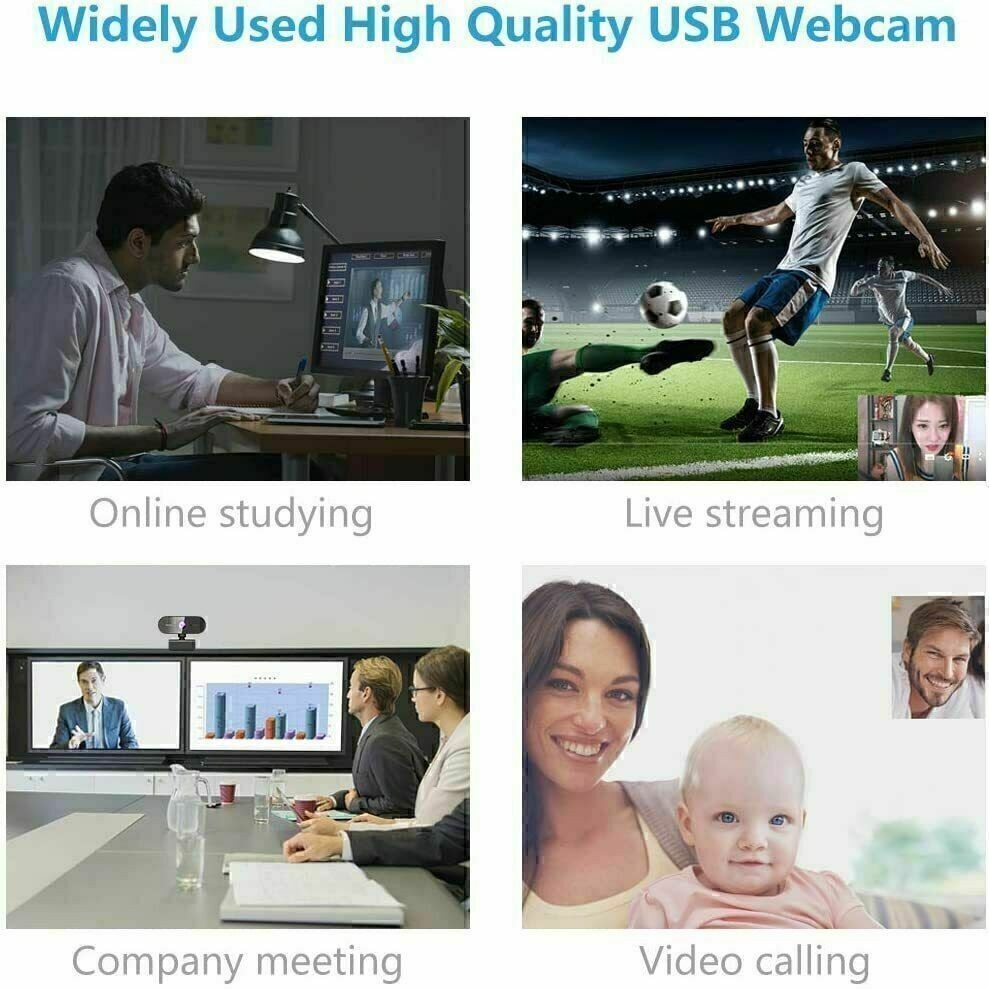 Webcam Full HD 1080P USB Web Camera Built-in Microphone PC Mac Computer Laptop