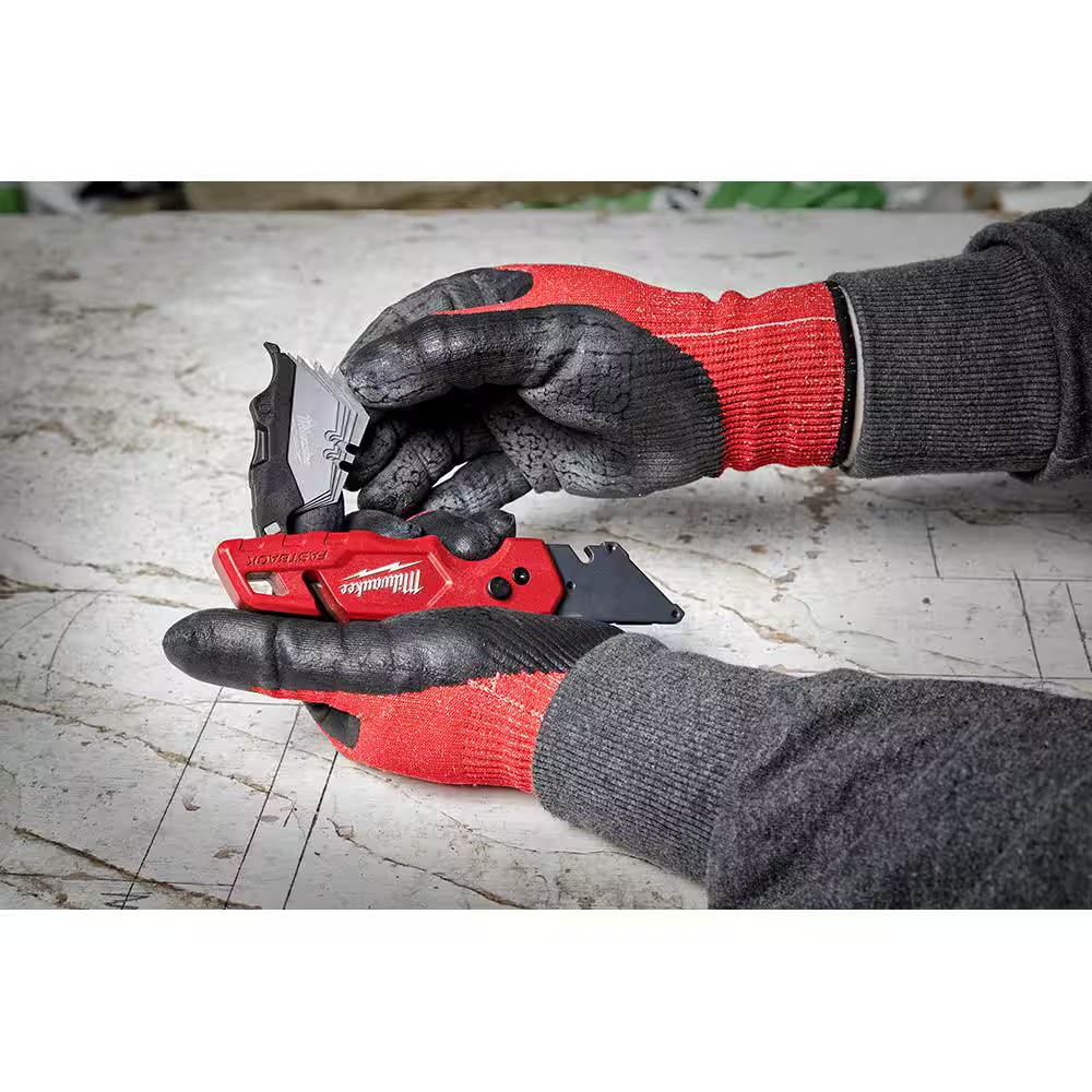 FASTBACK Folding Utility Knife with Blade Storage and General Purpose Blade