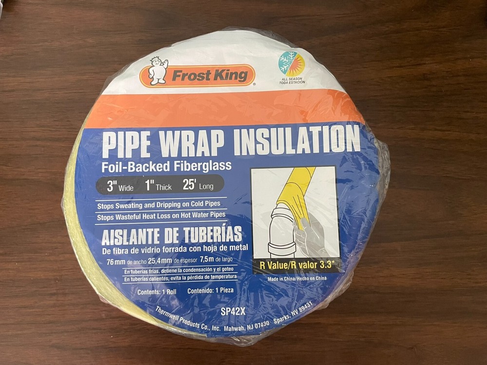 Frost King Pipe Wrap Insulation, 3 in wide
