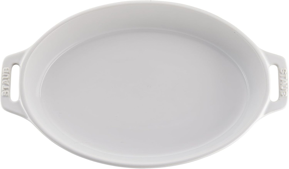 Ceramic Oval Baking Dish Set, 2-Piece, White