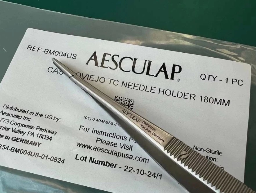 3X AESCULAP BM004US CASTROVIEJO TC NEEDLE HOLDER 180 MM (18cm)