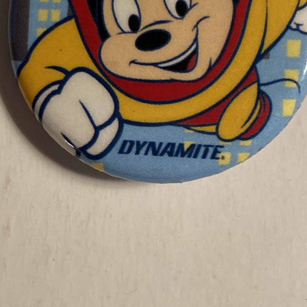 Mighty Mouse Button Pinback Dynamite Comics Superhero FREE SHIPPING
