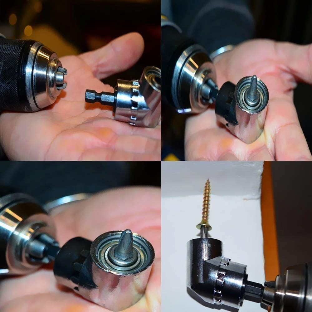 Professional Hex Shank Adapter Set with 105° Right Angle for Enhanced Tool