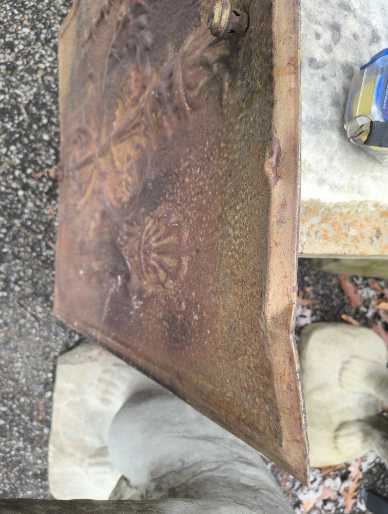 Antique Tin Fireplace Cover