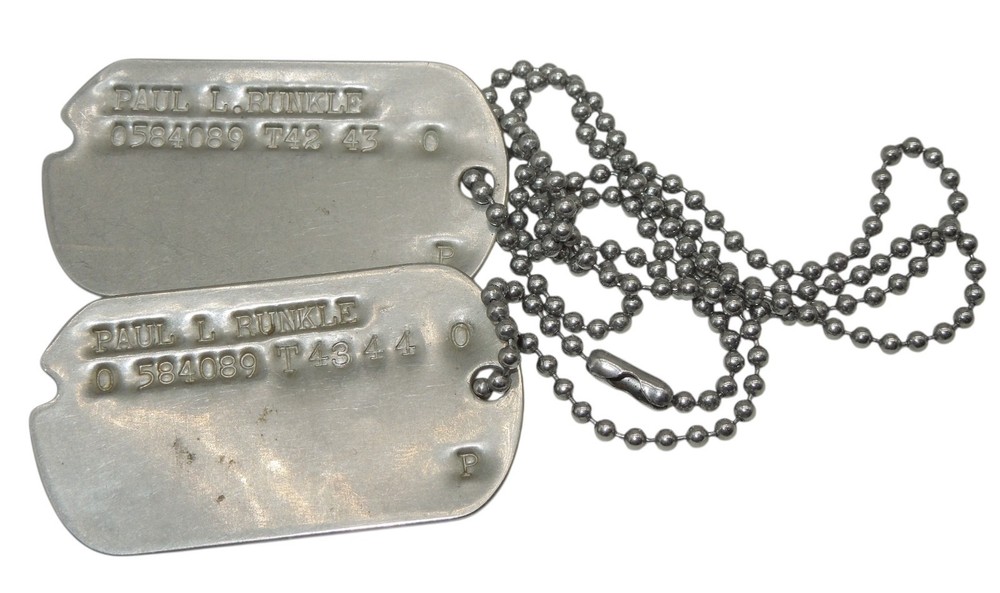 WWII US 14th Army Air Force AAF Flying Tiger OFFICER Dog Tags 1944 CA8