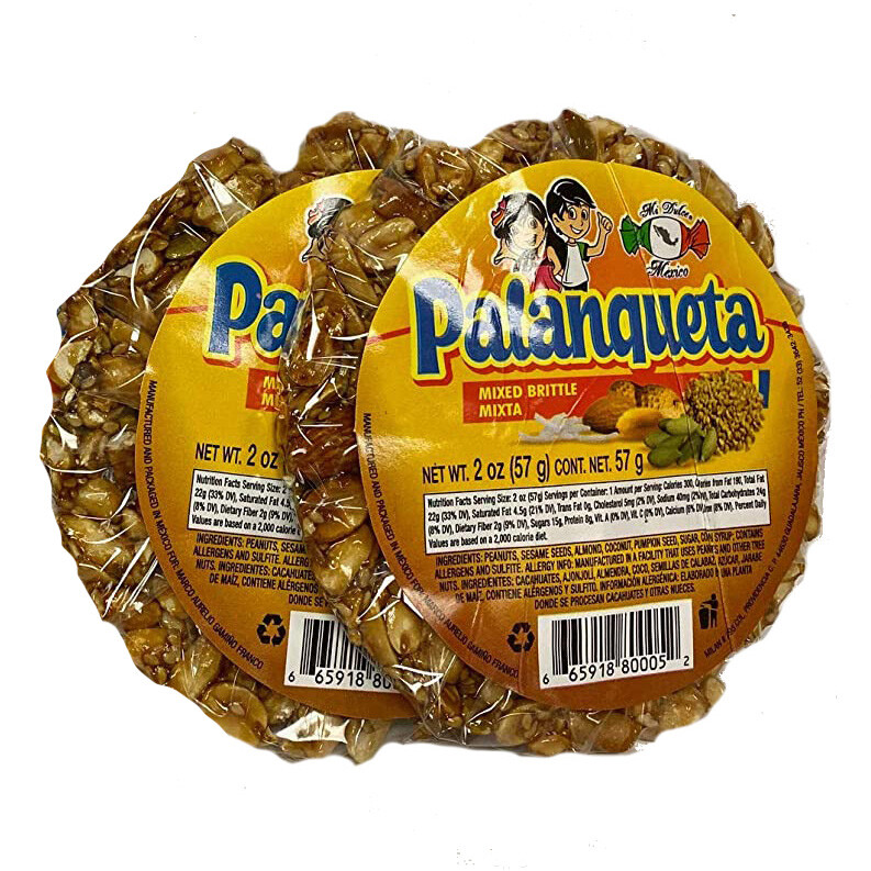 MDM MIXED BRITTLE 2PCS 2OZ ROUNDS PALANQUETA MIXTA