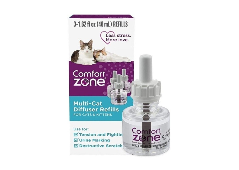 COMFORT ZONE MULTI-CAT DIFFUSER REFILLS FOR CATS AND KITTENS 3-PACK