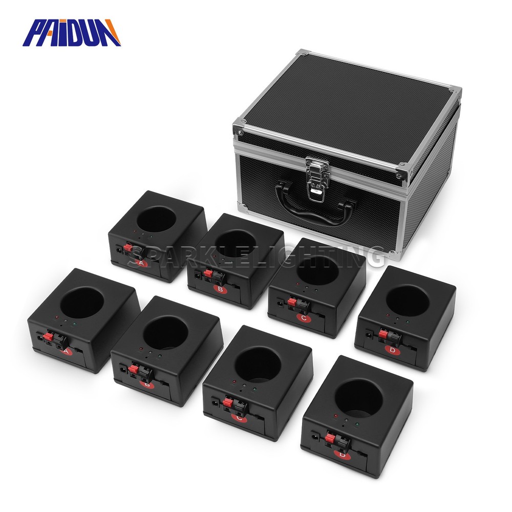 PAIDUN 8PCS Sparkler Base Kit Cold Spark Machine Firework Effect Double Remote
