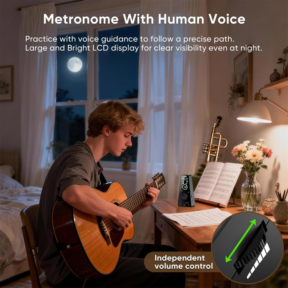 Digital Metronome with Timer Volume Control for Musicians and Practice