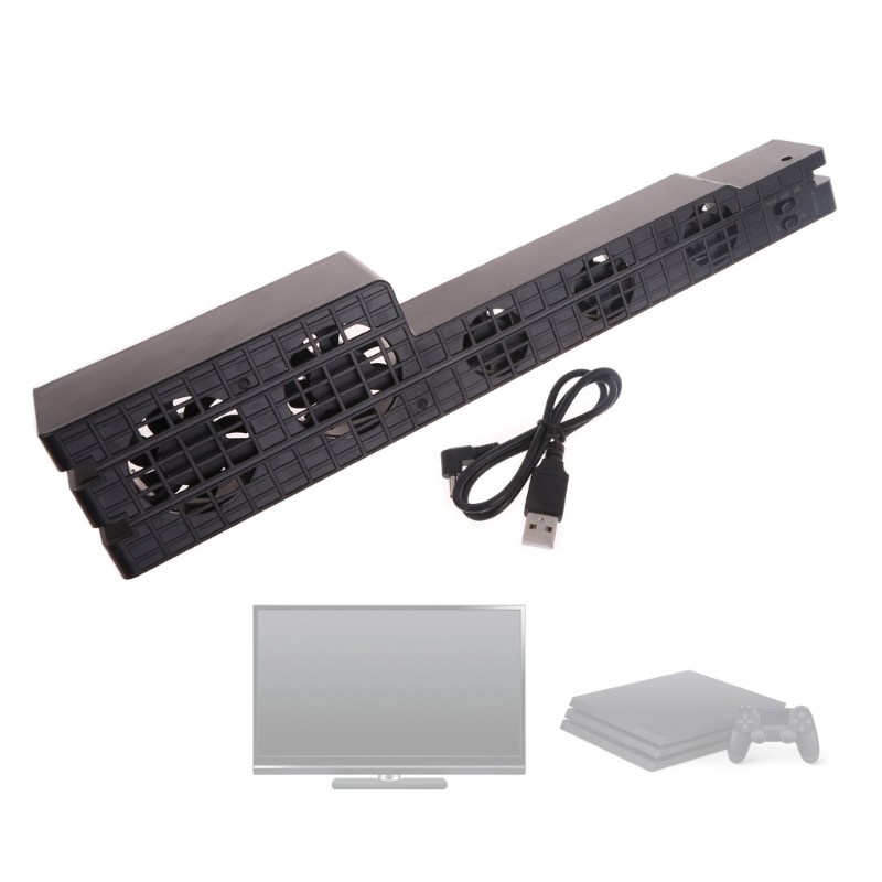 Fit for Pro Game Console Vertical Stand USB Temperature Control Cooler Fan