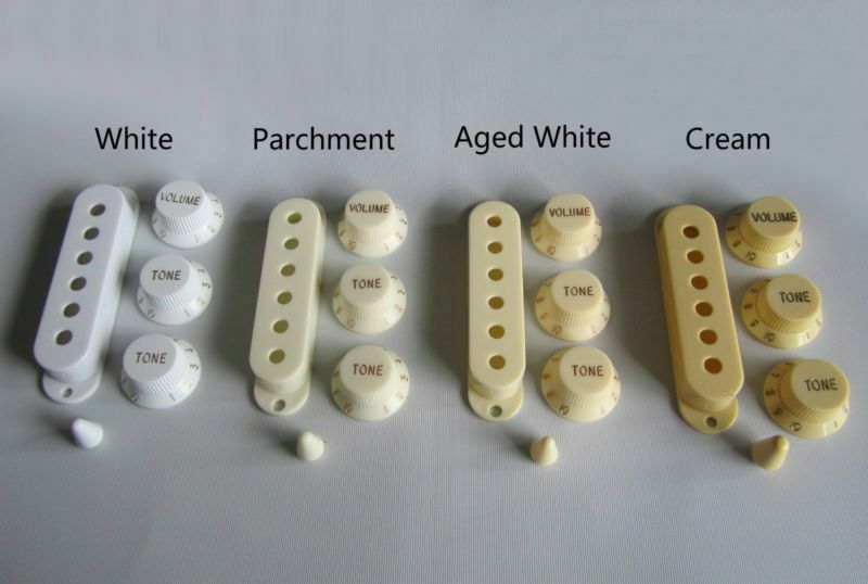 KAISH ST Pickup Covers ST Knobs and Switch Tip Cream for Strat