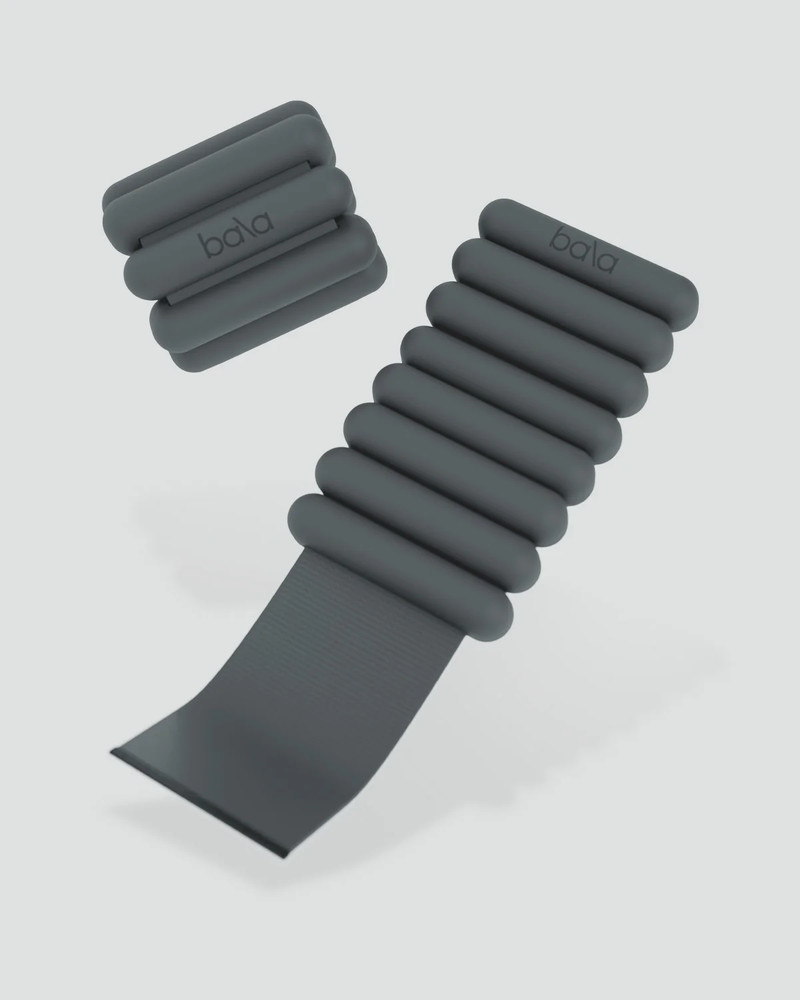 bala bangles ankle/wrist weights grey/black 3 lbs
