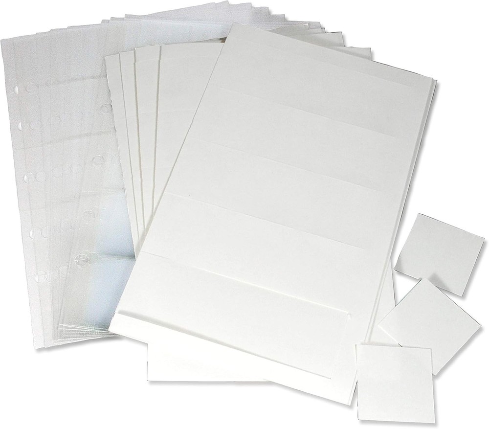 20 Pack Small Stamp Collector Refill Pages