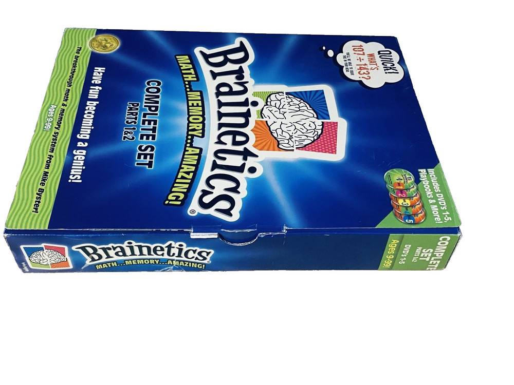NEW SEALED Brainetics Math Memory and Learning Complete Set Parts 1 & 2 RET $149