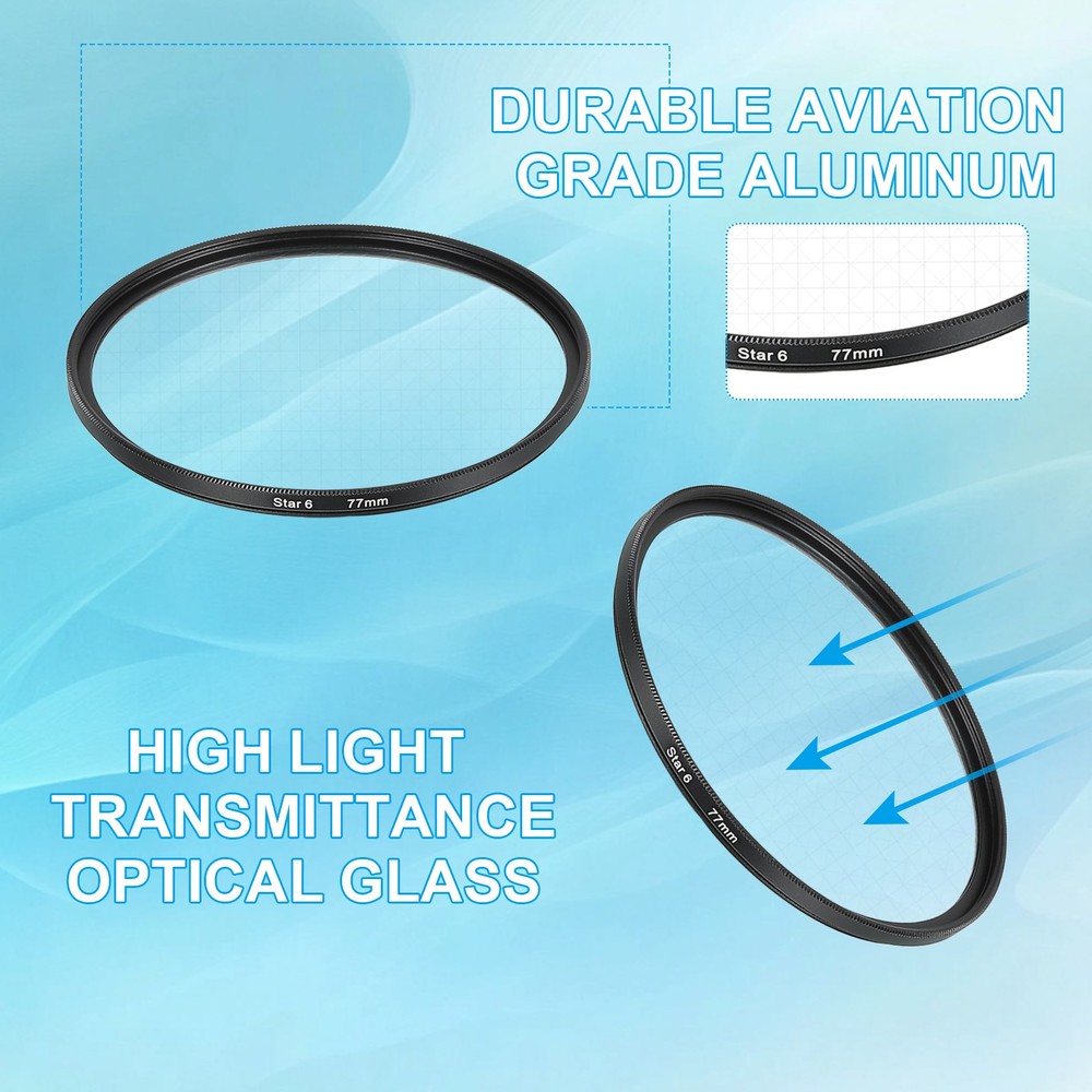 77mm Star Filter Starburst Filter Camera 4 Points 6 Points 8 Points 12 Points
