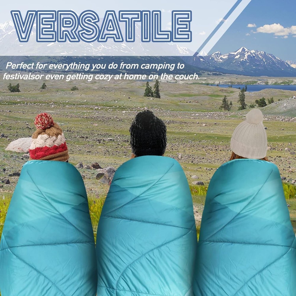 Packable Puffy Blanket - Waterproof Rip-stopped Bag Included