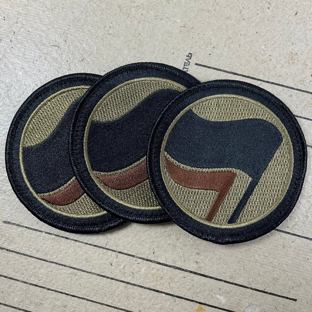 Anti-fascist Action OCP Embroidered Patch | Black On Red