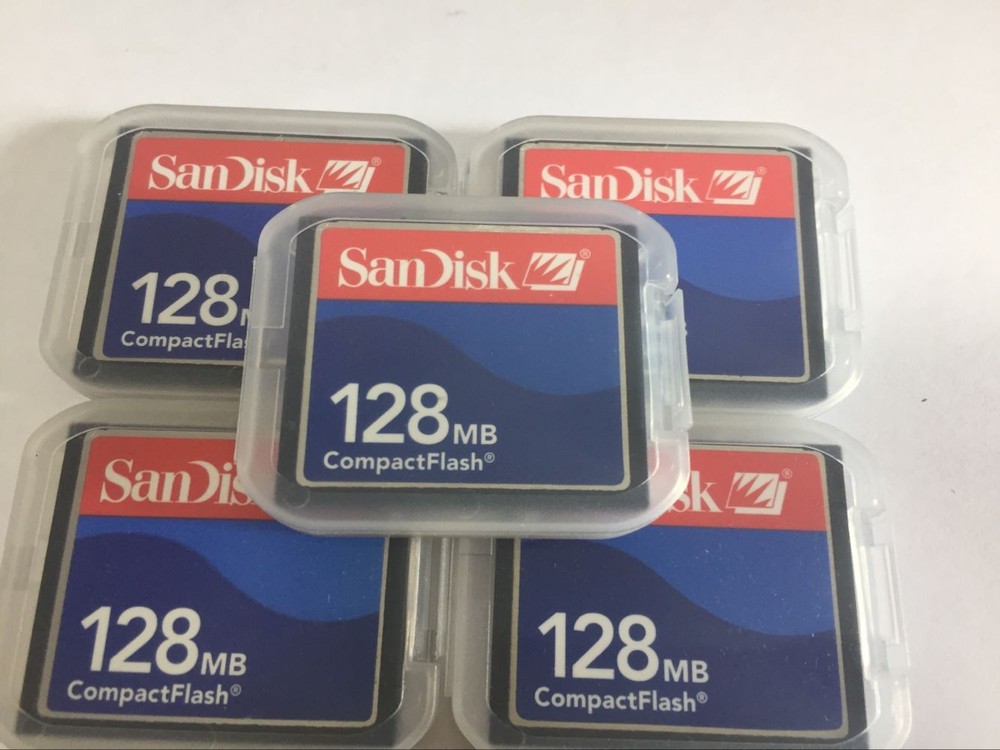 5PCS 128MB Sandisk Compact Flash Card 128MB CF Memory card SDCFJ/SDCFB