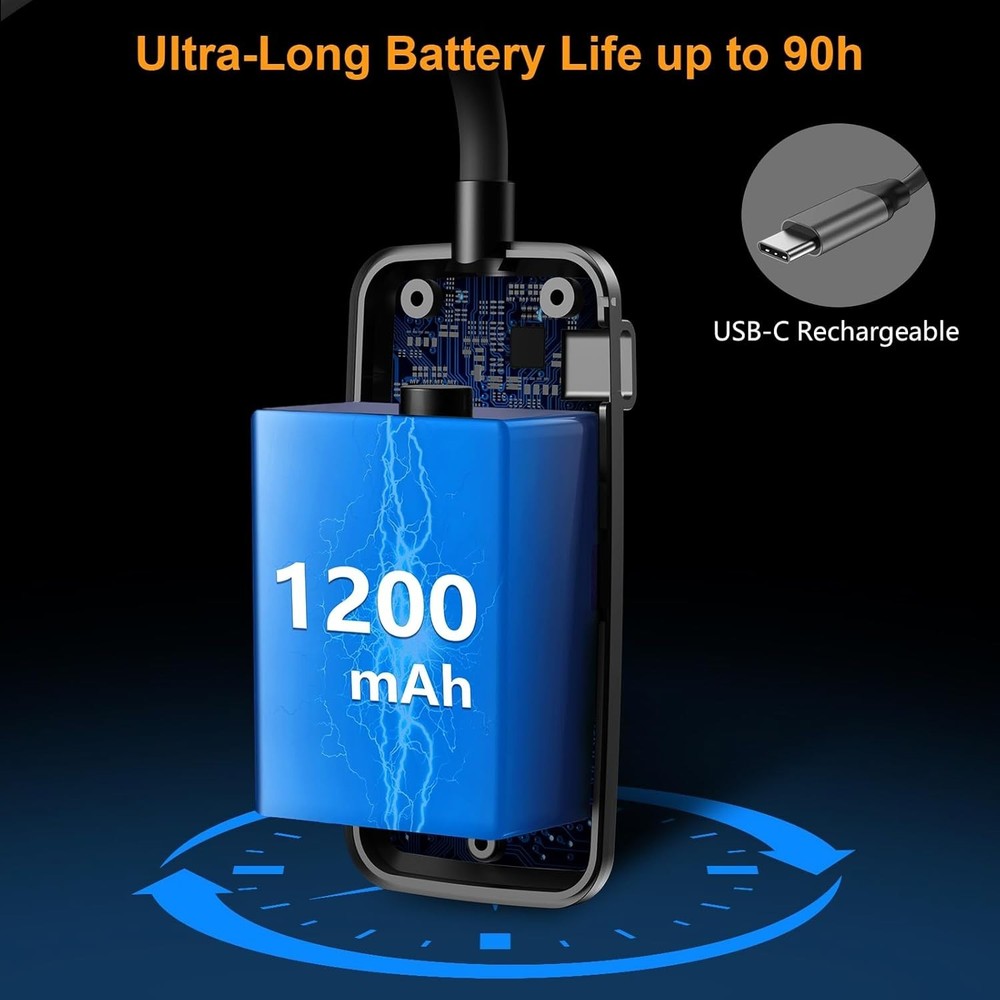 19 LED Rechargeable Book Light with Memory Function - Eye-Caring & Portable