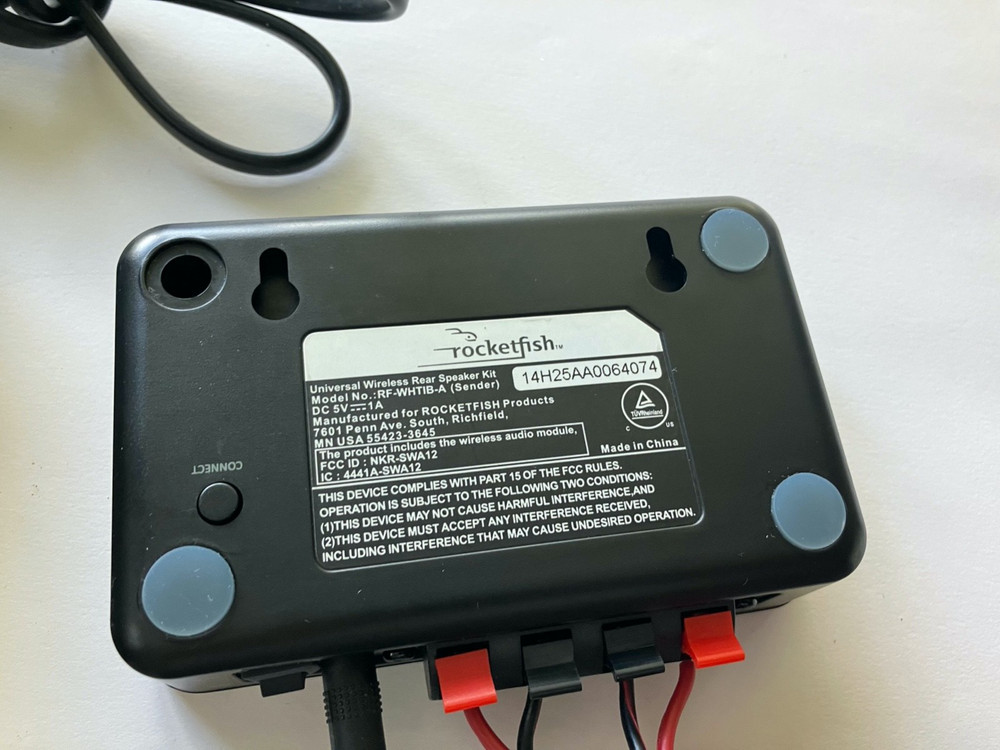 Rocketfish RF-WHTIB-A Receiver Universal Wireless Transmitter Rear Speaker Kit