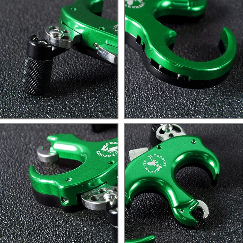 Compound Bow Release Aid Thumb Release 3/4 Fingers Adjustable Automatic Arche...