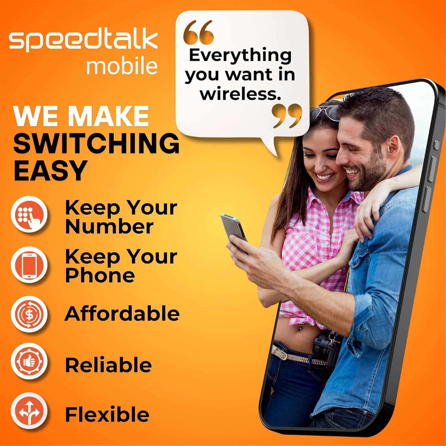 SpeedTalk Mobile Pre-Paid SIM Card Starter Kit – No Contract Wireless Plans...