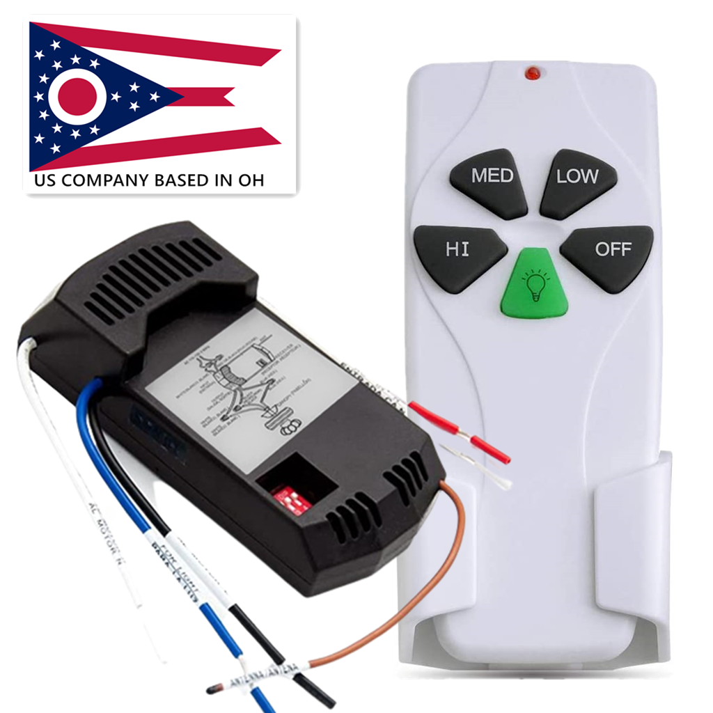 Ceiling Fan Remote Control Replacement for Harbor Breeze Hampton 3 Speed Dimmer