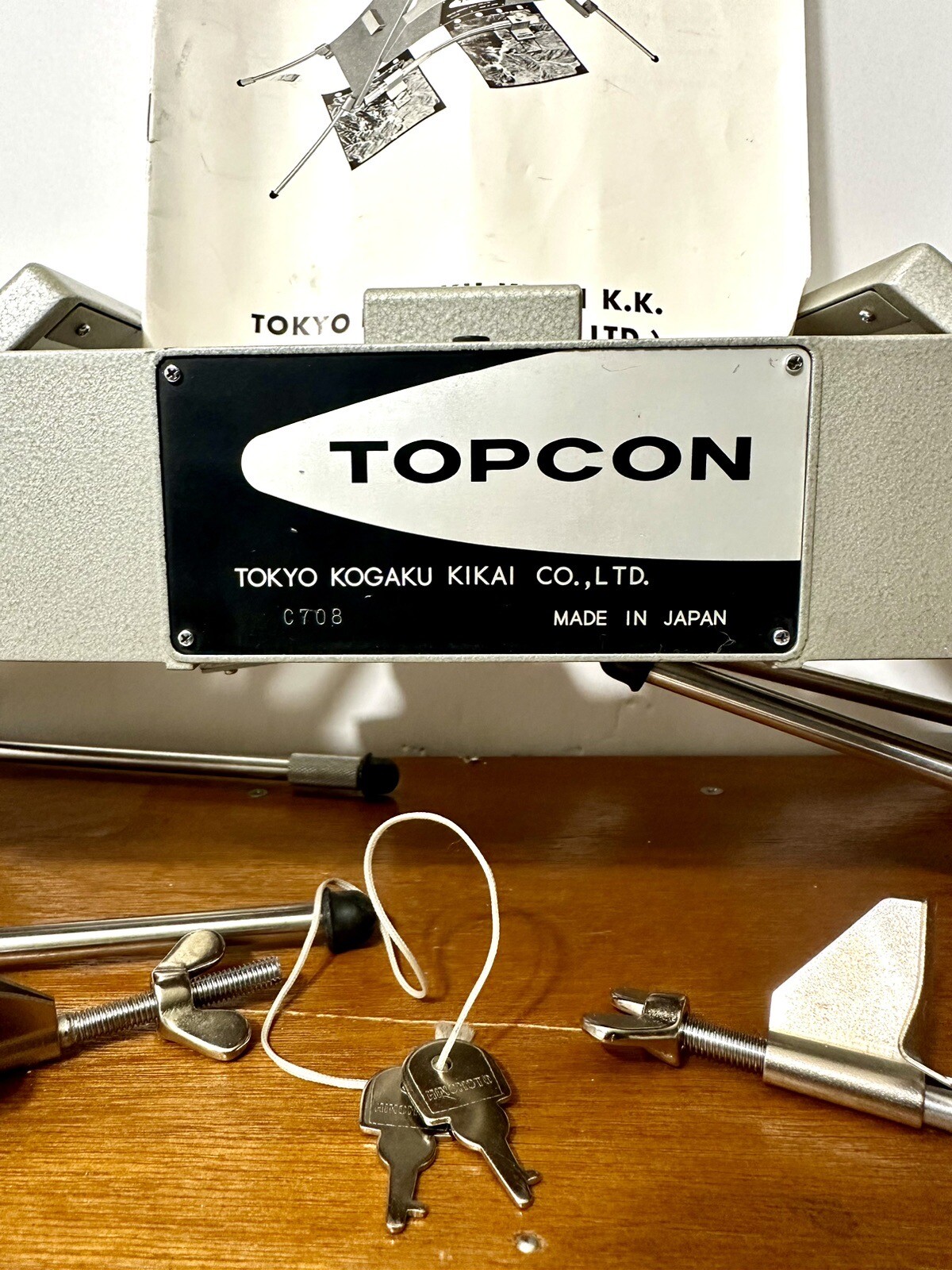 Vintage Topcon Mirror Stereoscope Model 3 in Wooden Case Tokyo Optical Co.