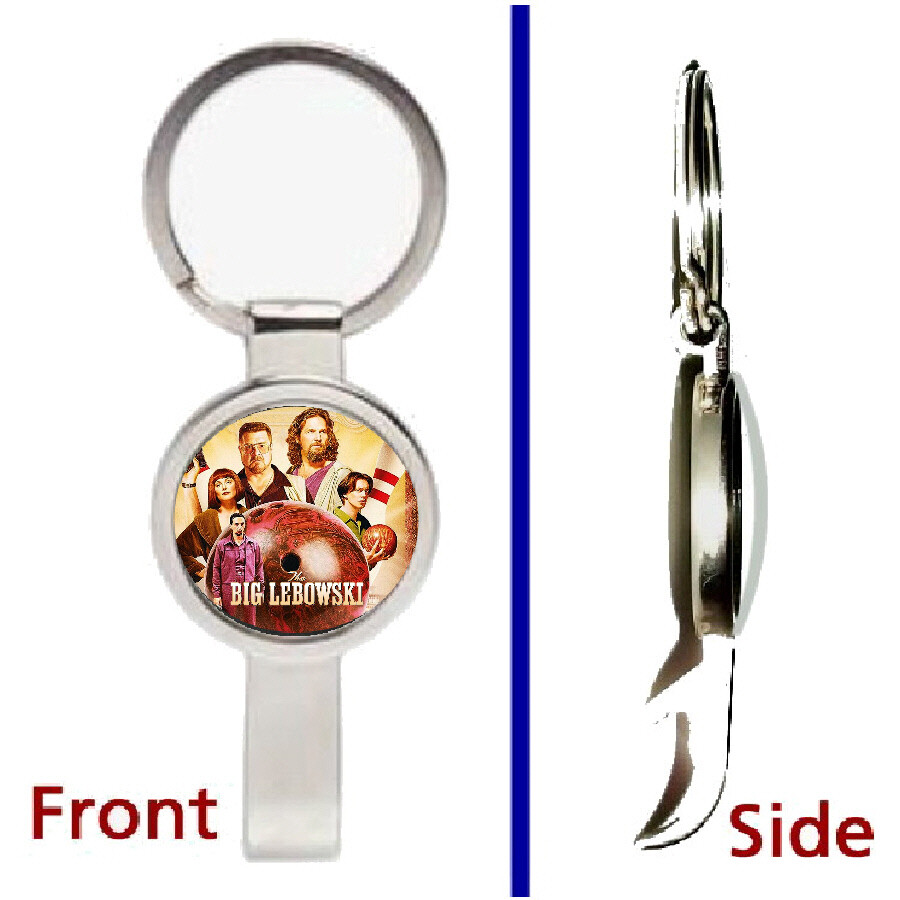 The Big Lebowski Pendant or Keychain metal secret bottle opener