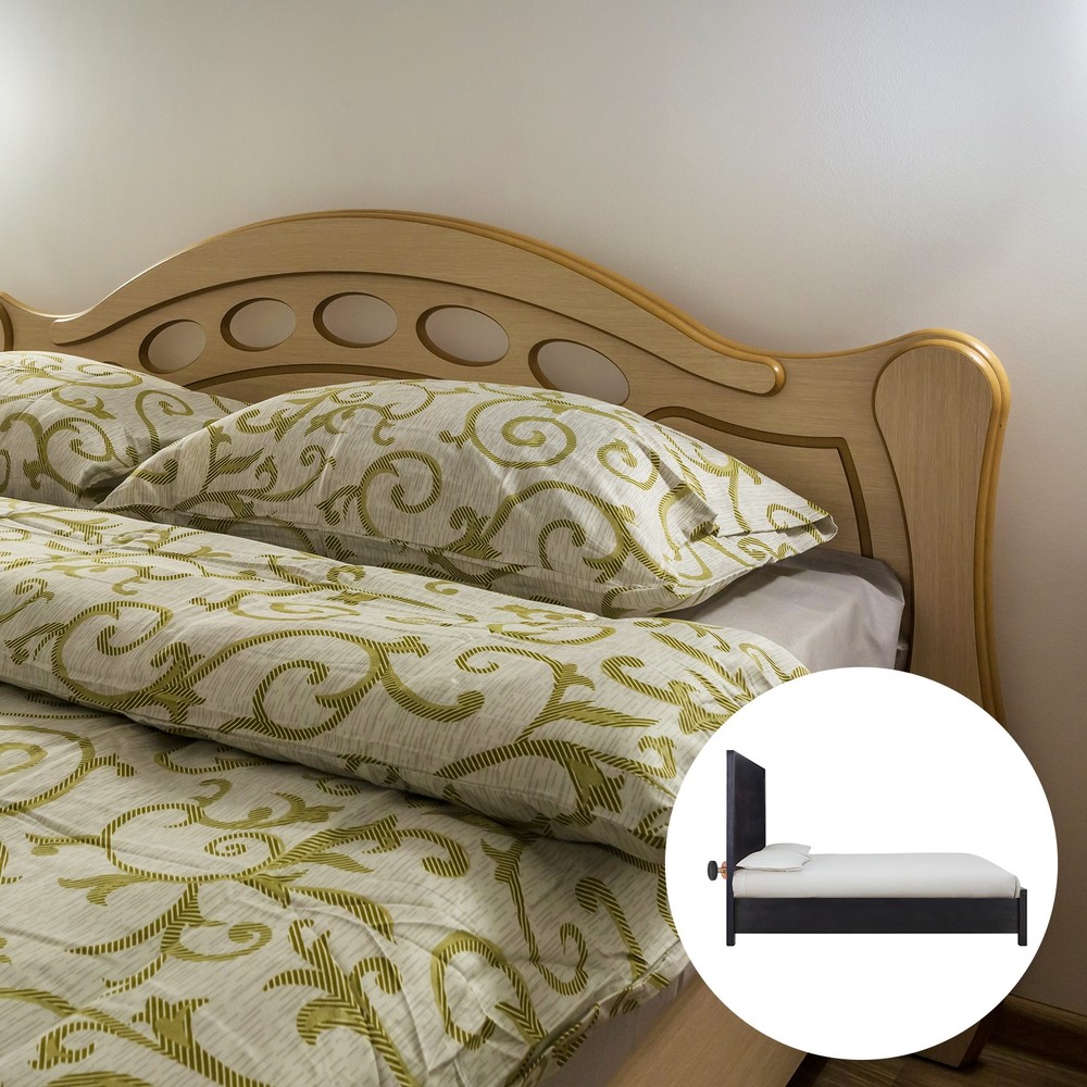 Headboard Stoppers, 2Pcs - Adjustable Bed Frame Anti-Shake (46-64mm, Black)