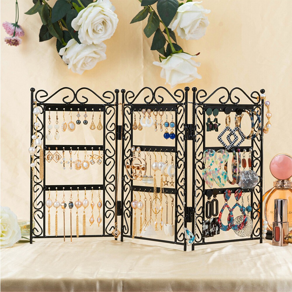 Screen Accessory Rack Jewelry Organizers Earring Holder Display Stand Foldable