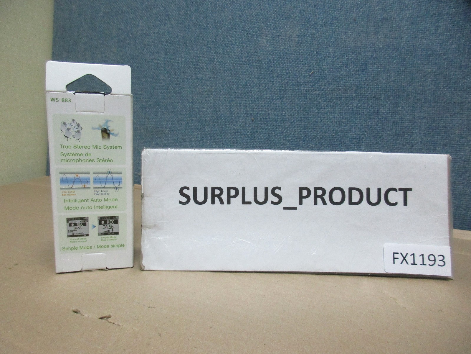 OM SYSTEMS WS-883 DIGITAL VOICE RECORDER,4-7/16”H X 1-13/16”W X 7”D,BLACK-NEW