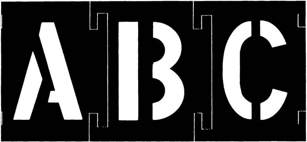 10198 6" - 46 Pc. Plastic Interlocking Stencil