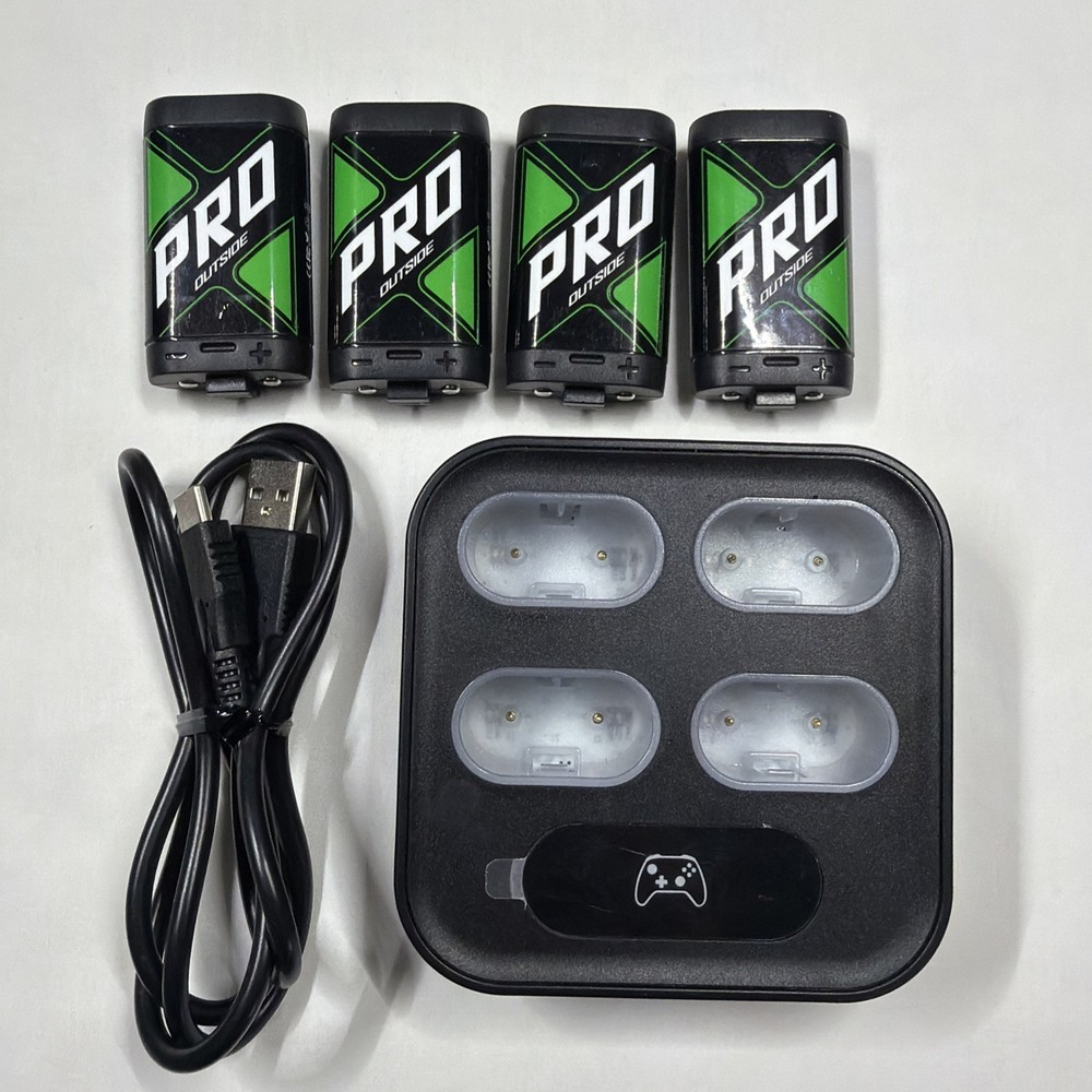 Xbox One Controller Battery Pack & Charger w/4 USB-C Xbox Rechargeable Battery