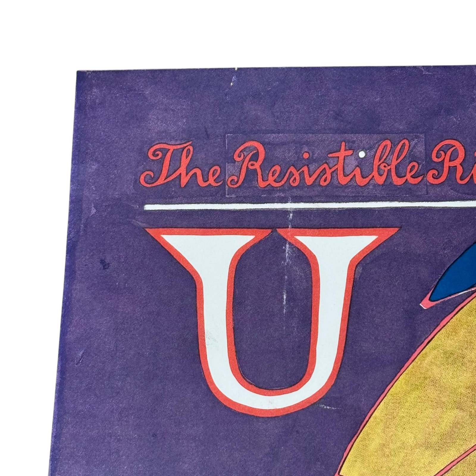 Vintage 1968 Resistible Rise Of Arturo Ui R Lindner Theater Poster 20x30 Purple