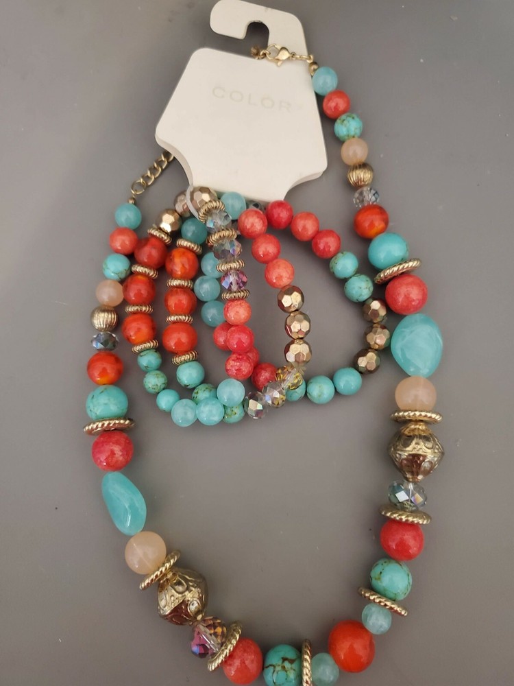Beautiful Matching Necklace and brackets