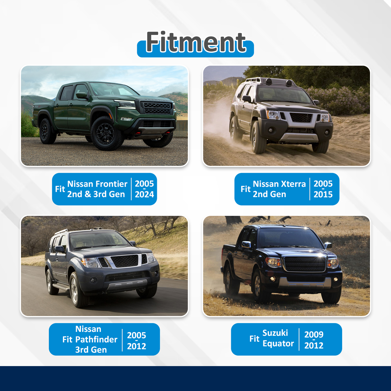 4 Way Flat Trailer Wiring Harness for 2005-2024 Nissan Frontier 2005-2015 Xterra