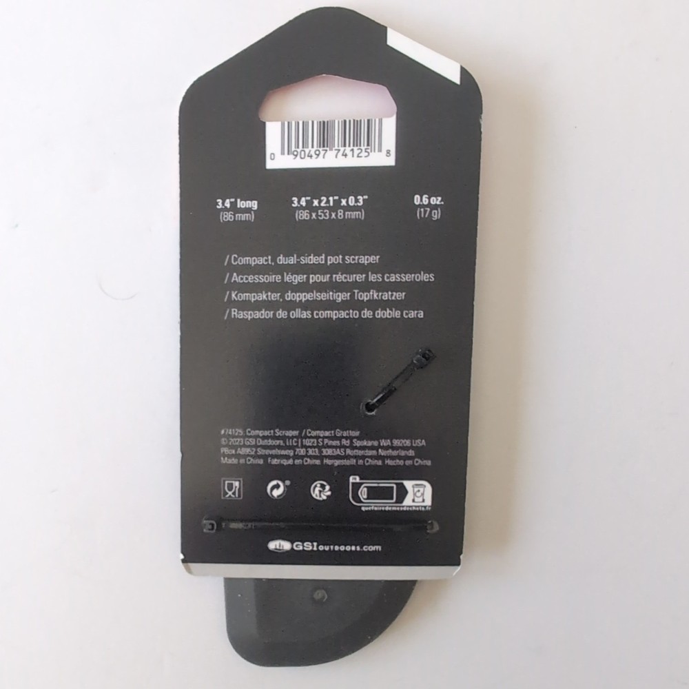 GSI ' COMPACT SCRAPER ' LIGHTWIEGHT/ NON-STICK SAFE ' ORANGE/GREY '