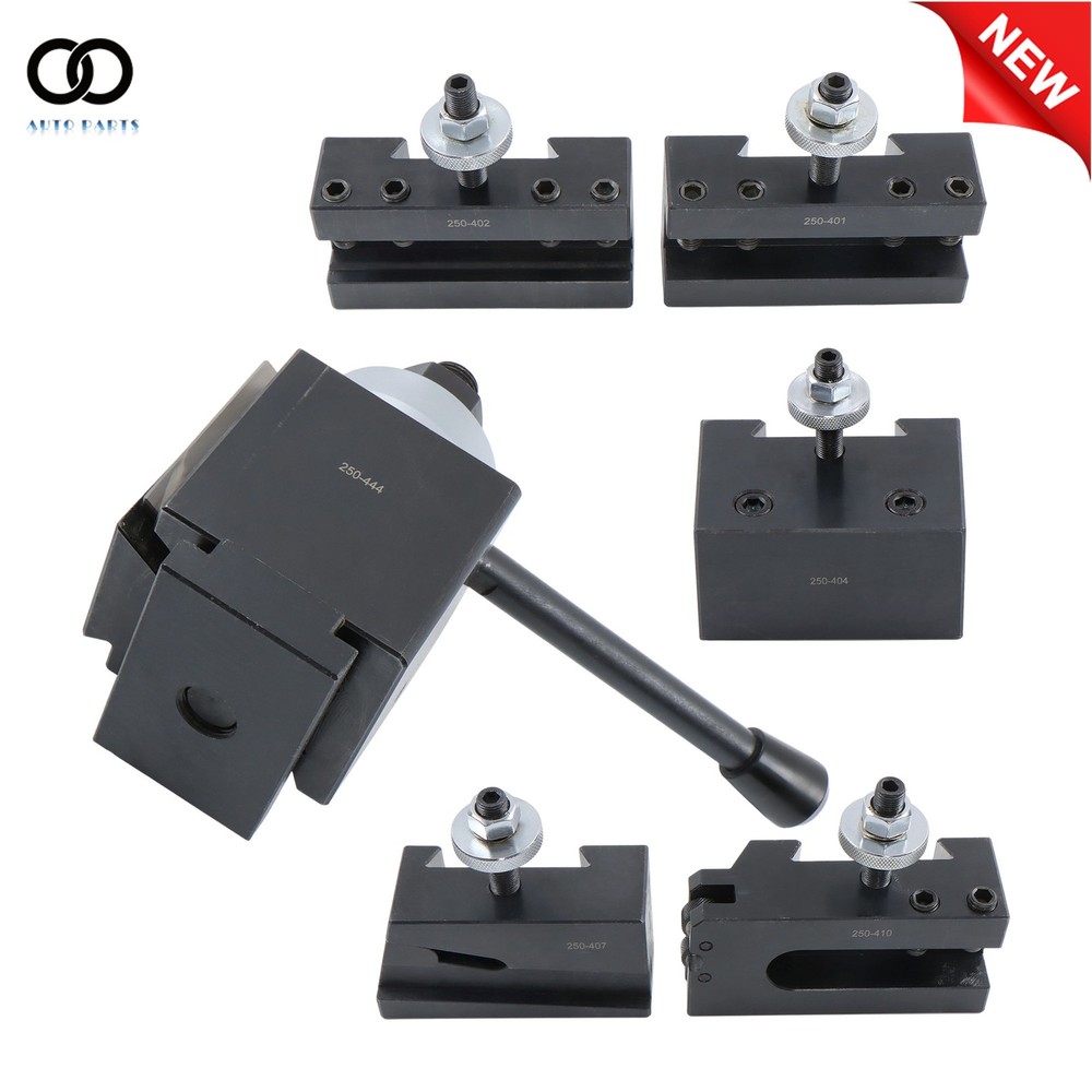 CA 250-444 Wedge Type Quick Change Tool Post Set 6Pcs  for 14" - 20" Lathe Swing