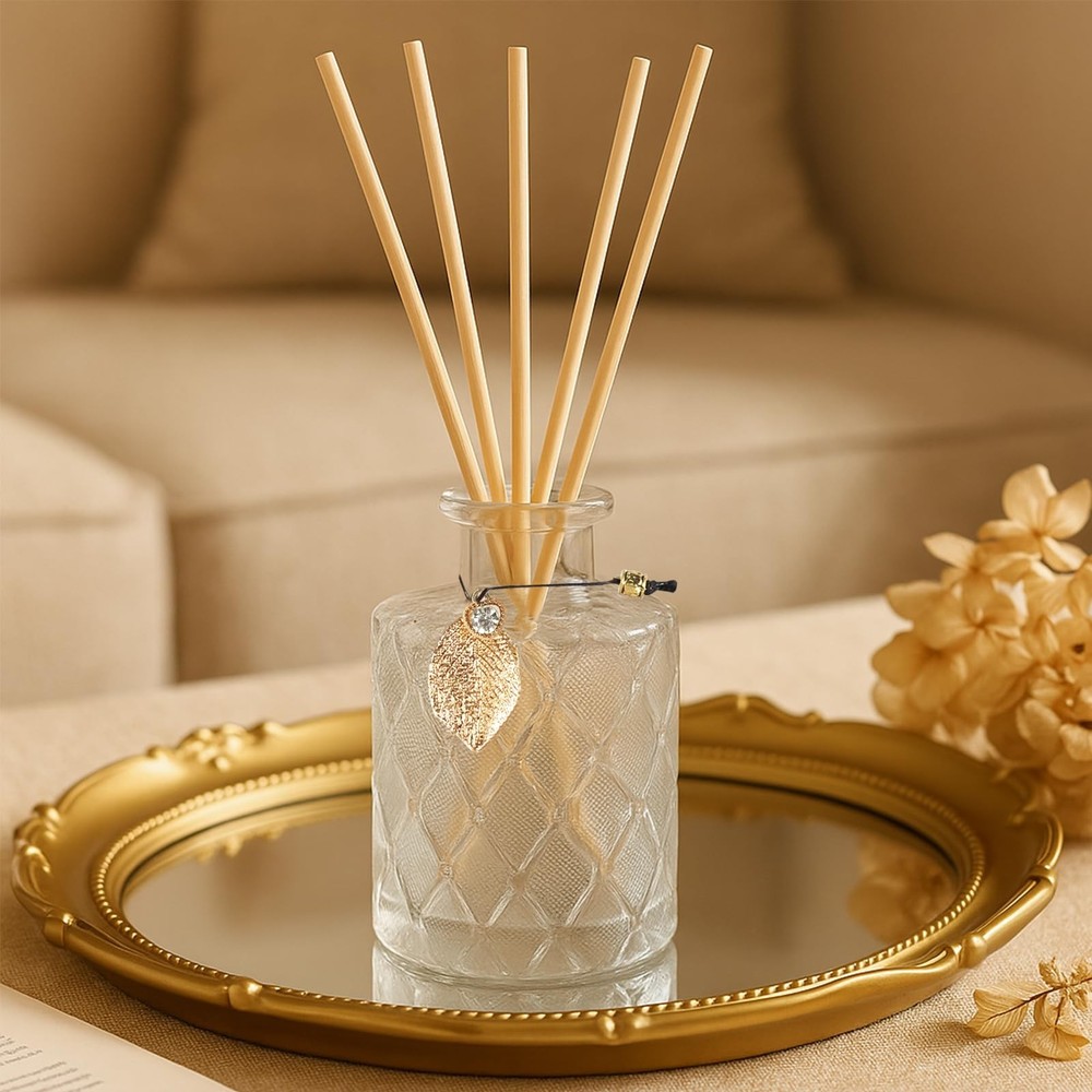 Glass Reed Diffusers Bottles for Home, Diffuser Bottles with 20PCS Reed Diffu...