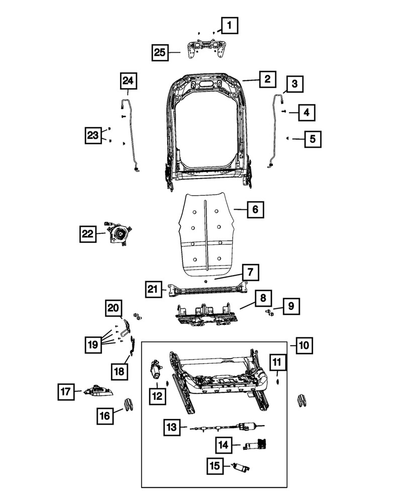Genuine Mopar Seat Bracket 68541966AA