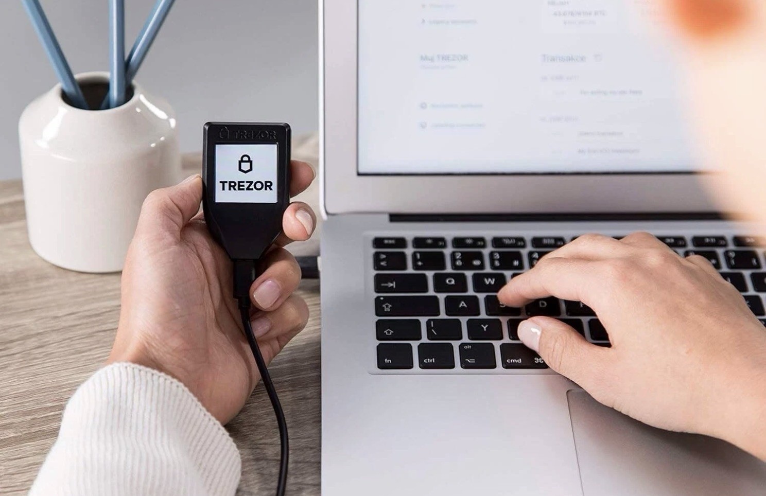 Trezor - Model T - Advanced Crypto Hardware Wallet with LCD Touch Screen - Black