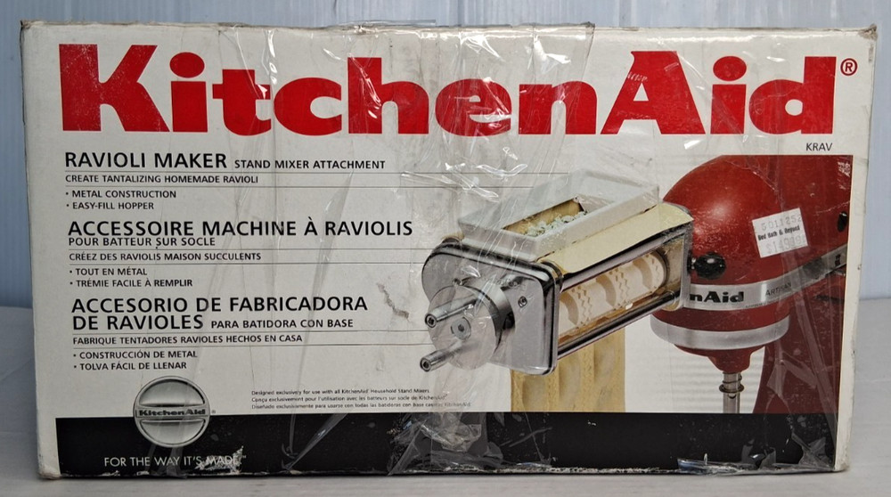 KitchenAid Ravioli Maker Stand Mixer Attachment KRAV White