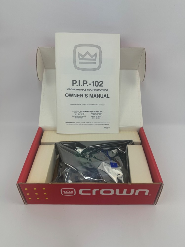 Crown P.I.P.-102 Programmable Input Processor *BRAND NEW OPEN BOX*